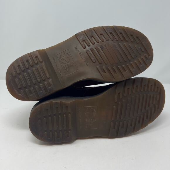 VTG Very Rare Dr Martens Na Na Boots Women's Size 7 Burgundy Suede 8 Eyelet - Picture 11 of 14